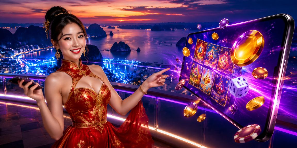 Người chơi đăng nhập tài khoản casino trực tuyến trên điện thoại tại Vịnh Hạ Long